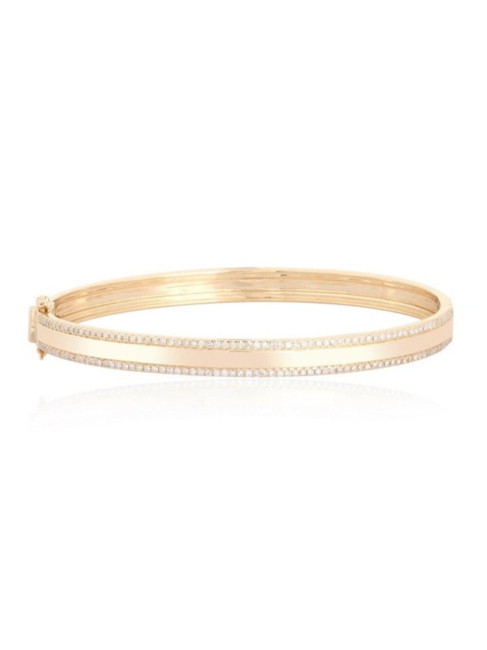 Gleam Line 14K (or 18k upon request) Gold Double Row Diamond Illusion Bracelet